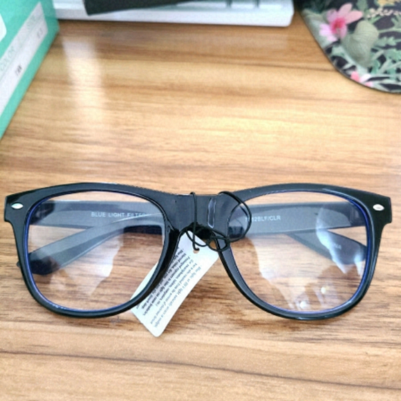 SPEXX Blue Light filtering eyeglasses Black Oversized frame NWT - Picture 1 of 5